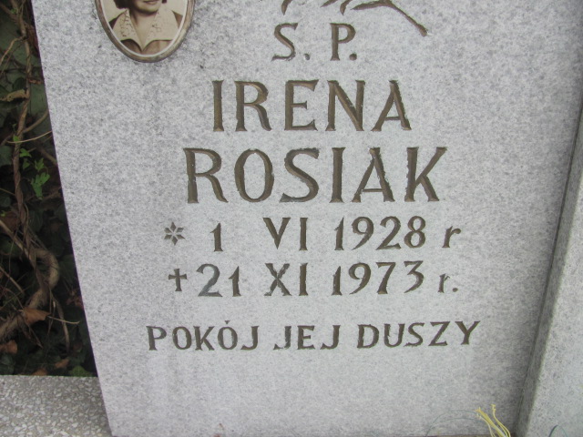 Irena Rosiak 1928 Dzierżoniów parafialny - Grobonet - Wyszukiwarka osób pochowanych