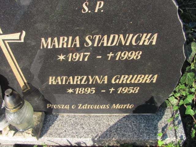 Maria Stadnicka 1917 Dzierżoniów parafialny - Grobonet - Wyszukiwarka osób pochowanych