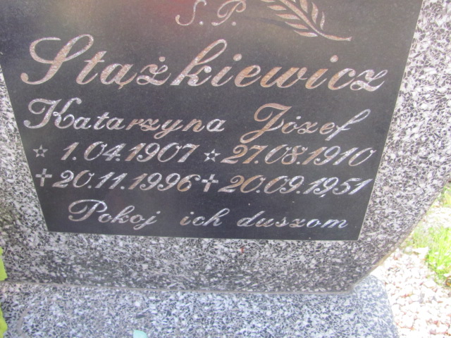 Katarzyna Stążkiewicz 1907 Dzierżoniów - Grobonet - Wyszukiwarka osób pochowanych