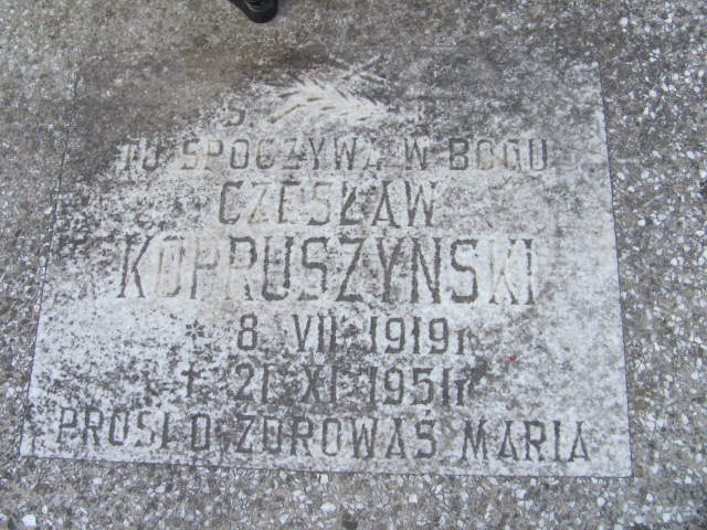 Czesław Kopruszyński 1919 Dzierżoniów parafialny - Grobonet - Wyszukiwarka osób pochowanych