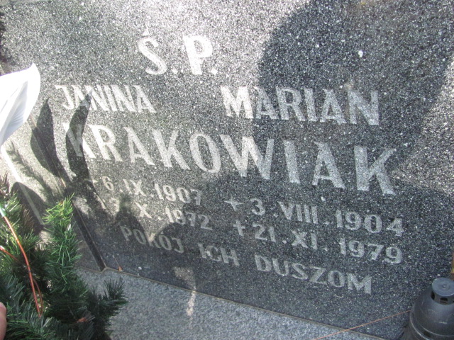 Marian Krakowiak 1904 Dzierżoniów parafialny - Grobonet - Wyszukiwarka osób pochowanych