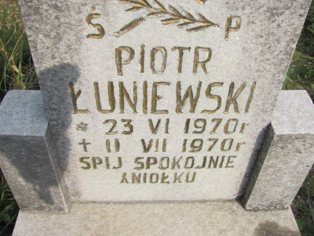 Piotr Łuniewski 1970 Dzierżoniów - Grobonet - Wyszukiwarka osób pochowanych