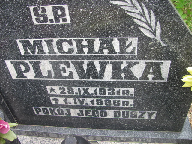 Michał Plewka 1931 Dzierżoniów - Grobonet - Wyszukiwarka osób pochowanych
