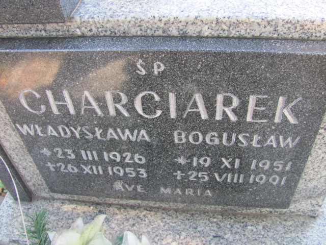 Władysława Charciarek 1926 Dzierżoniów - Grobonet - Wyszukiwarka osób pochowanych