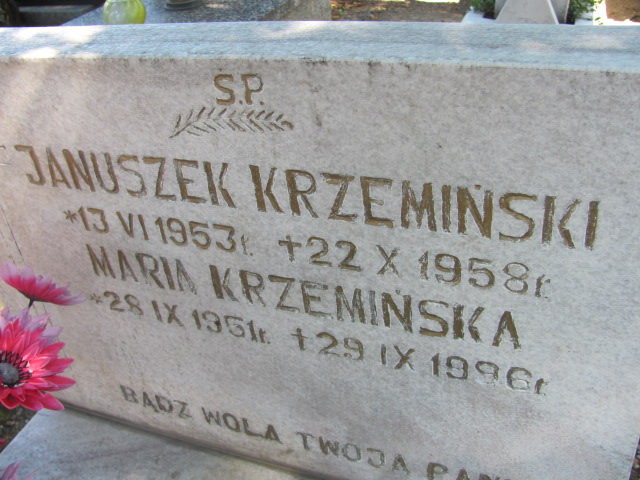 Janusz Krzemiński 1953 Dzierżoniów - Grobonet - Wyszukiwarka osób pochowanych