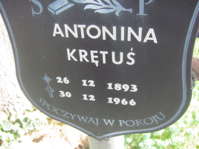 Antonina Krętuś 1893 Dzierżoniów - Grobonet - Wyszukiwarka osób pochowanych