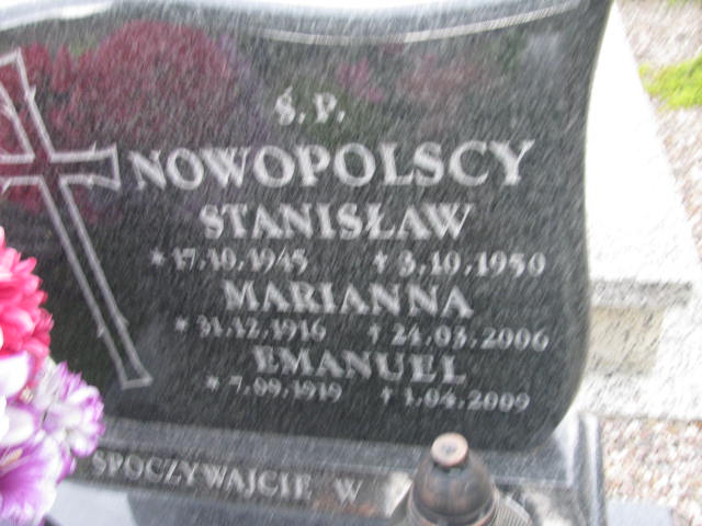 Emanuel Nowopolski 1919 Dzierżoniów - Grobonet - Wyszukiwarka osób pochowanych