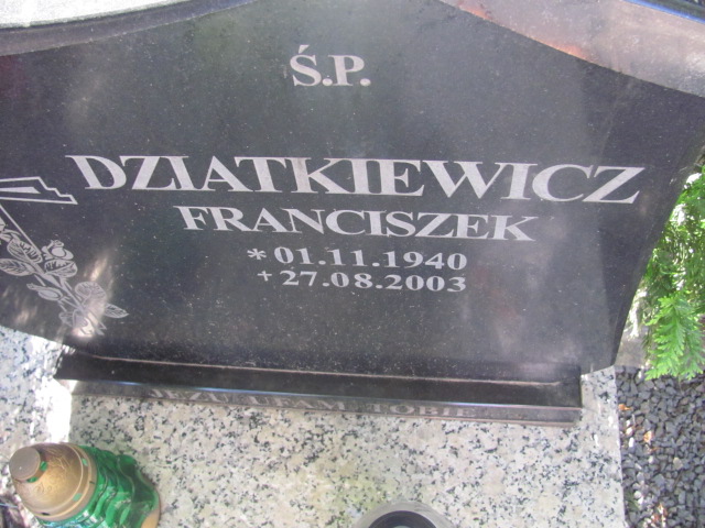 Franciszek Dziatkiewicz 1940 Dzierżoniów - Grobonet - Wyszukiwarka osób pochowanych