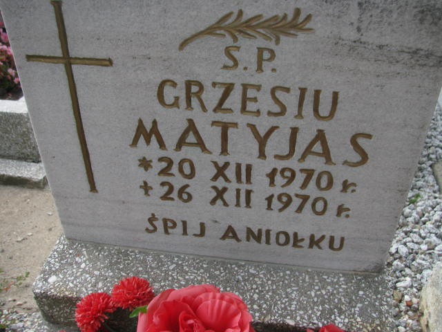 Grzesiu Matyjas 1970 Dzierżoniów - Grobonet - Wyszukiwarka osób pochowanych