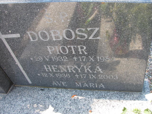 Henryka Dobosz 1936 Dzierżoniów parafialny - Grobonet - Wyszukiwarka osób pochowanych