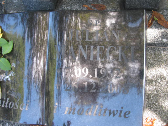 Julian Maniecki 1932 Dzierżoniów - Grobonet - Wyszukiwarka osób pochowanych