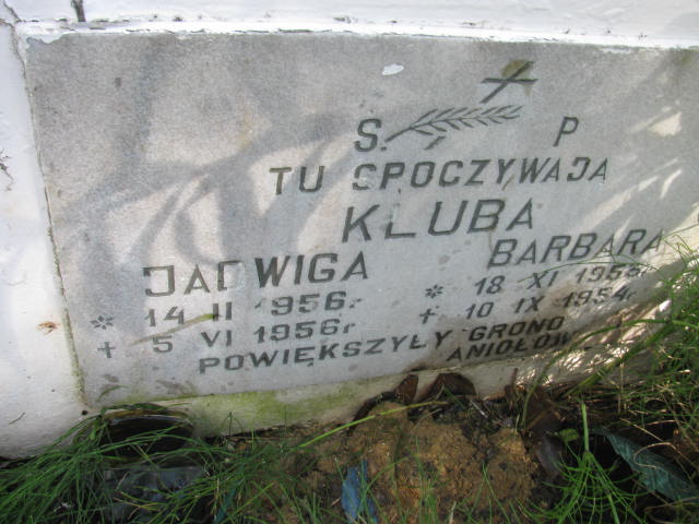 Barbara Kluba 1953 Dzierżoniów - Grobonet - Wyszukiwarka osób pochowanych